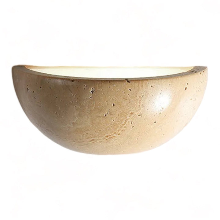 Dekorative Wabi-Sabi Halbkreis LED-Wandleuchte, schafft harmonisches Licht im Innenraum, modern und minimalistisch.