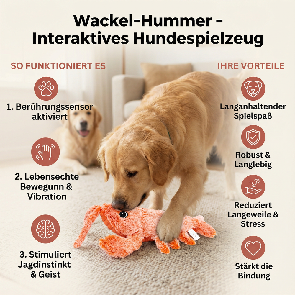 Lustiger Wackel-Hummer als interaktives Hundespielzeug, perfekt für Spiel und Spaß mit Ihrem Hund.