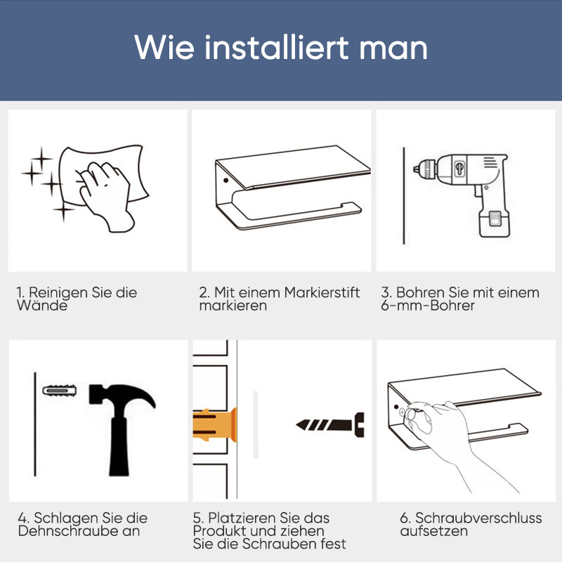 Einfach zu montierender Wand-Kleiderständer mit klappbarem Ringhaken, ideal für schnelle Organisation.
