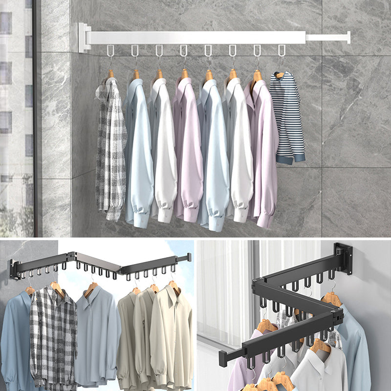 Praktischer klappbarer Wand-Kleiderständer, extrem platzsparend für kleine Räume und effizientes Trocknen.