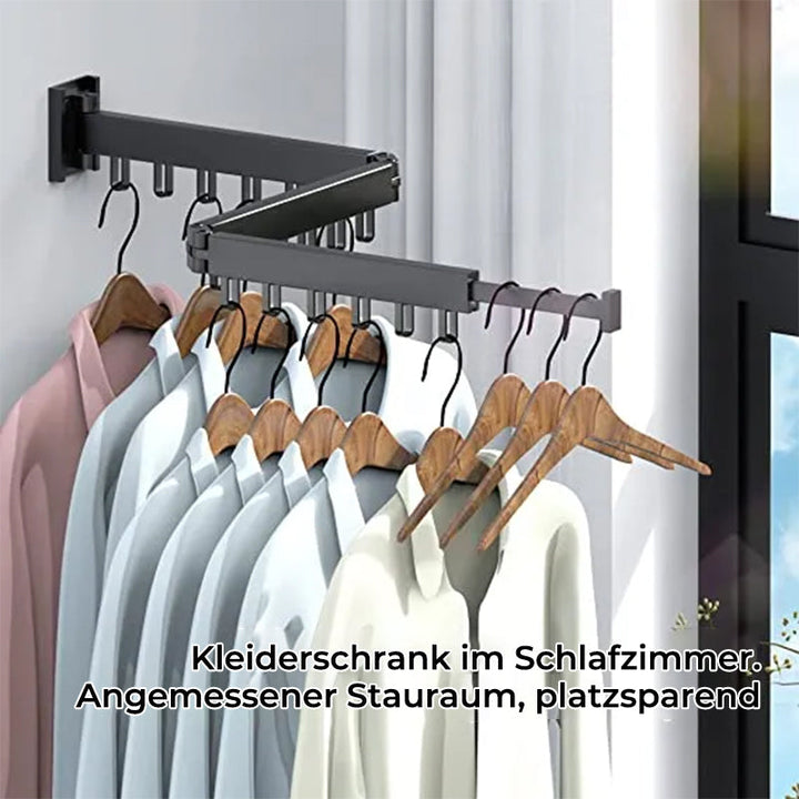 Unverzichtbarer wandmontierter Kleiderständer für jedes Zuhause, flexible und platzsparende Aufbewahrung.