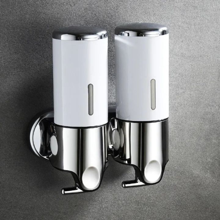 Robuster Edelstahl Wandseifenspender Silber, ideal für Küche und Badezimmer, langlebig.