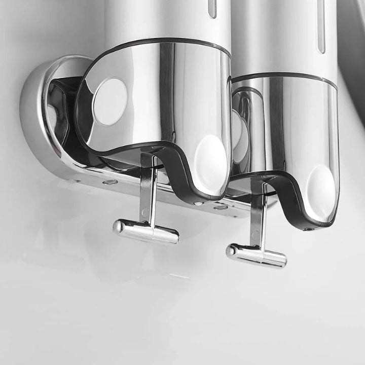 Robuster Wandseifenspender Edelstahl Schwarz, Designstück für Hygiene im Bad.