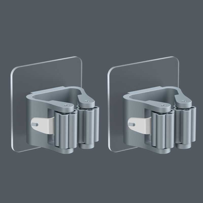 Hochwertiger Besen- & Mopphalter für die Wand; ideal zur Heimorganisation.