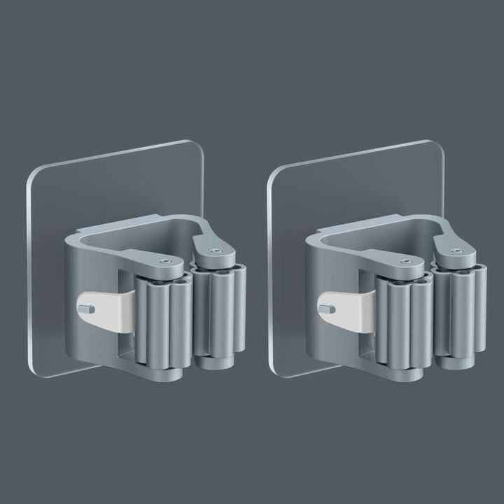 Hochwertiger Besen- & Mopphalter für die Wand; ideal zur Heimorganisation.