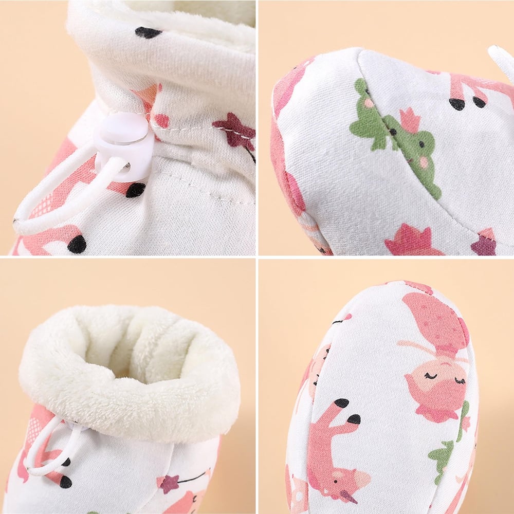Warme Baby Winter-Booties für Kleinkinder, rutschfest & gemütlich, ideal für erste Schritte im Schnee.