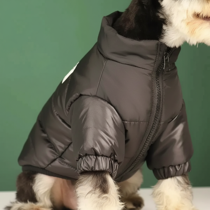 Robuste, verstellbare Outdoor-Hundejacke für den Winter. Hält den Hund bei jedem Wetter warm.