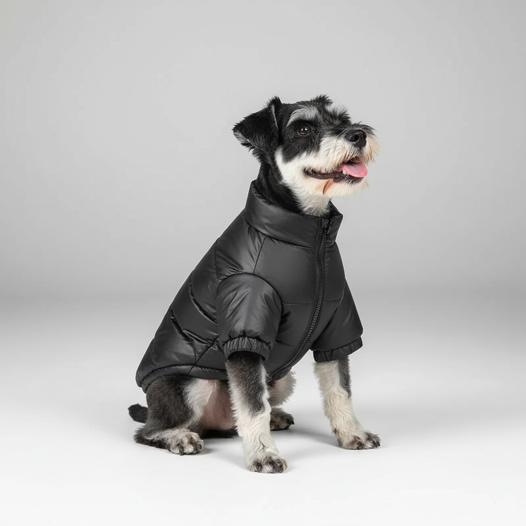 Gepolsterte Winterjacke für Hunde. Hält kleine & große Vierbeiner mollig warm bei Minusgraden.
