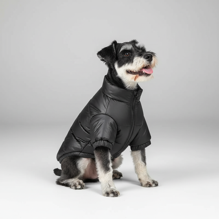 Gepolsterte Winterjacke für Hunde. Hält kleine & große Vierbeiner mollig warm bei Minusgraden.