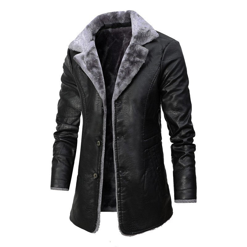 Warme Herren Winterjacke mit stilvollem Shearling-Kragen. Perfekt für Kälteschutz im Alltag und Outdoor-Aktivitäten.
