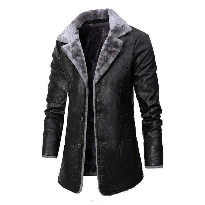 Warme Herren Winterjacke mit stilvollem Shearling-Kragen. Perfekt für Kälteschutz im Alltag und Outdoor-Aktivitäten.