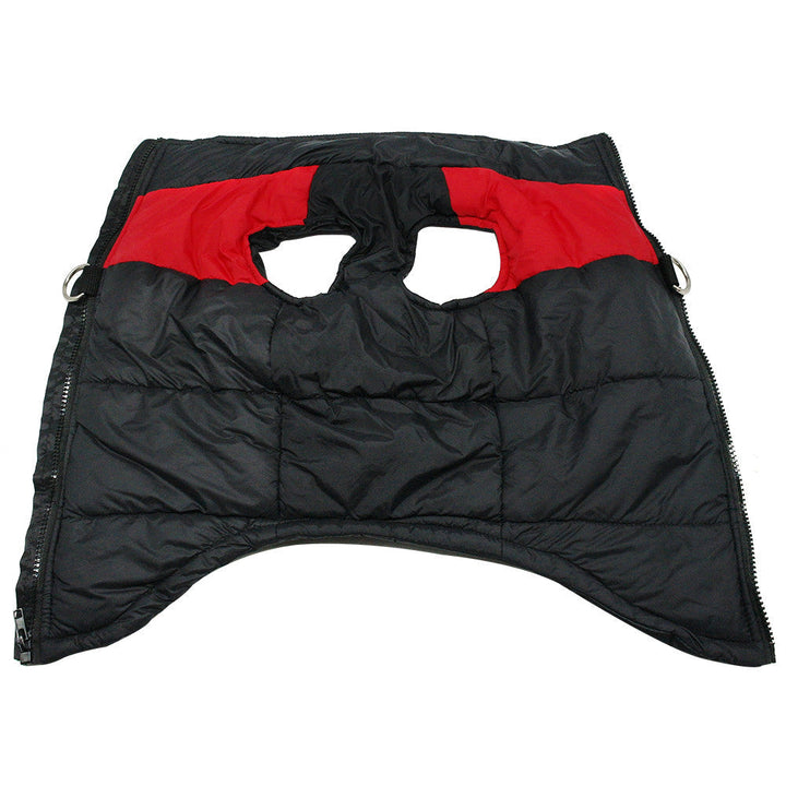Hundejacke mit integriertem Geschirr, warm & wasserabweisend. Bietet Sichtbarkeit beim Gassi.