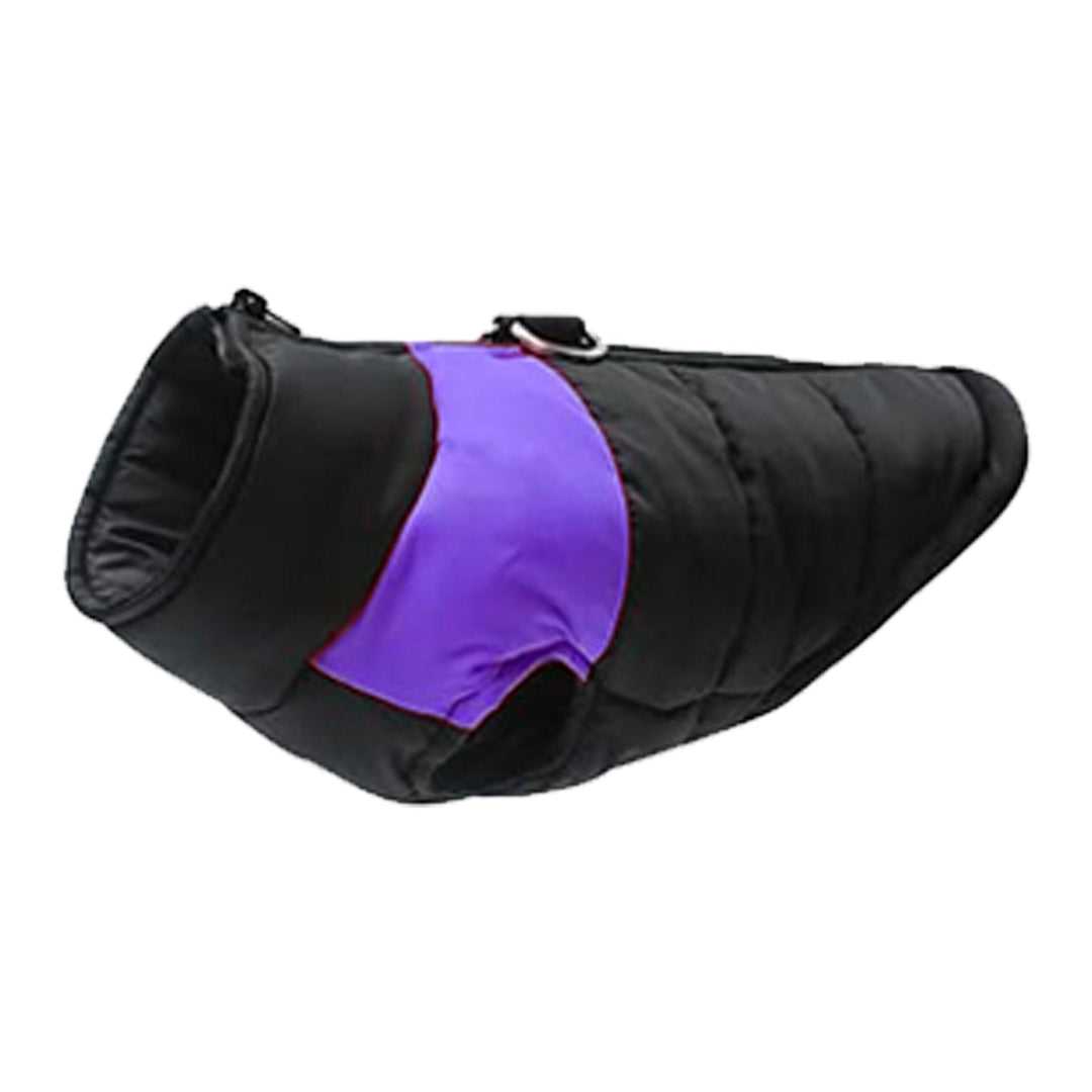 Bequeme & warme Hundebekleidung: Wasserdichte Winterweste mit reflektierendem Geschirr & Leine.