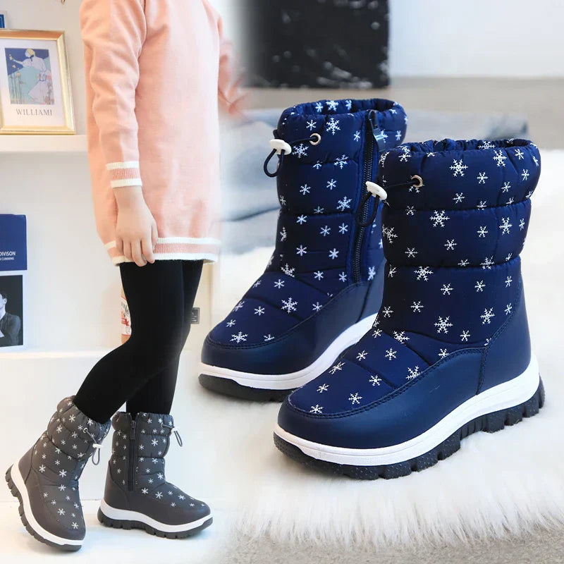 Warme, wasserdichte Schneestiefel für Mädchen & Damen; rutschfest für Komfort im Schnee und Kälte.