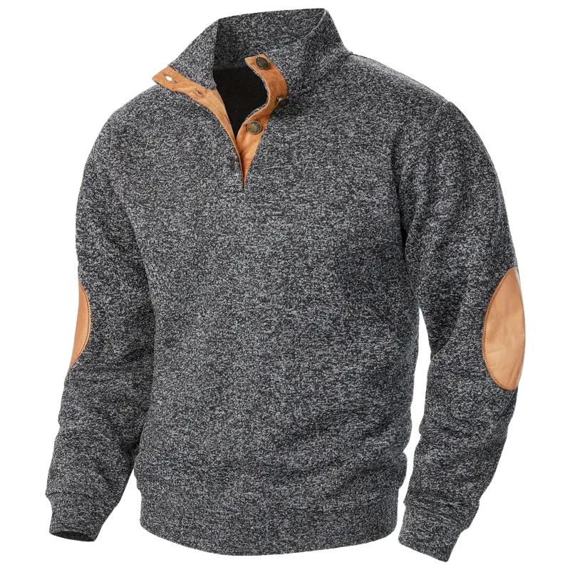 Komfortabler Herren Quarter-Zip Pullover, weich und warm, perfekt für gemütliche Stunden oder einen aktiven Tag.