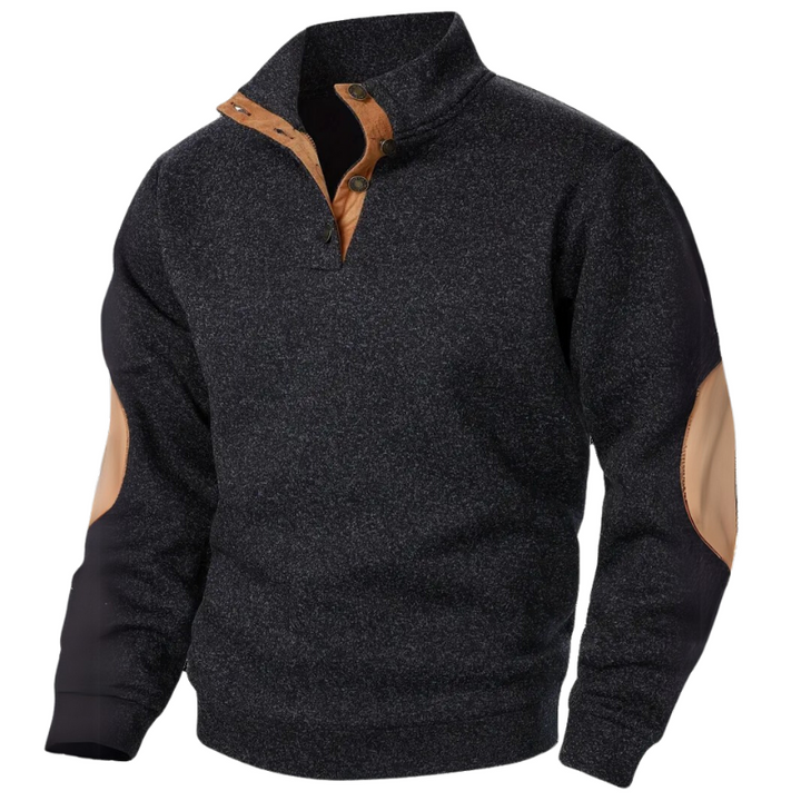Bequemer Herren Freizeitpullover mit Viertelreißverschluss, ideal für kühle Tage und entspannte Outdoor-Aktivitäten.