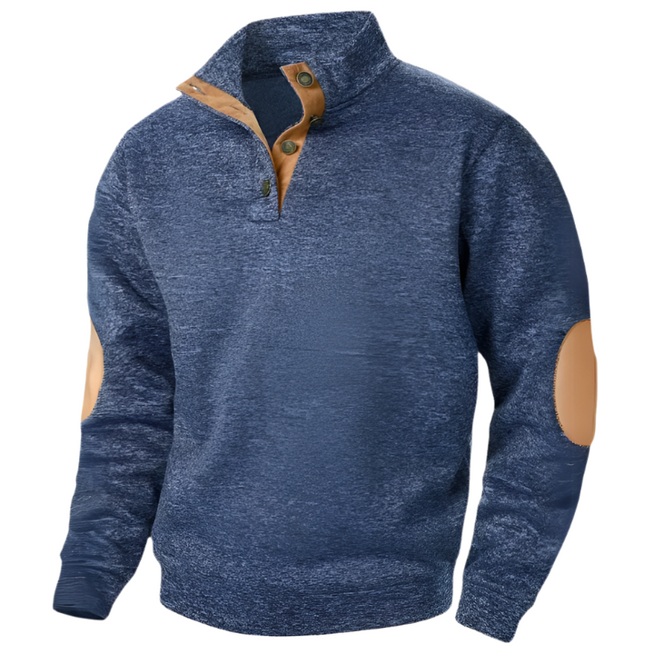 Kuscheliger Herren Strickpullover mit Reißverschluss, warm und komfortabel für kältere Temperaturen und Wintermode.