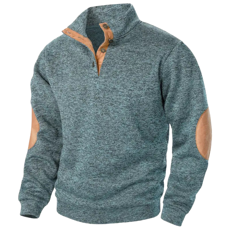 Moderner Herren Pullover mit Viertelreißverschluss, vielseitig kombinierbar für einen casual oder gehobenen Stil.