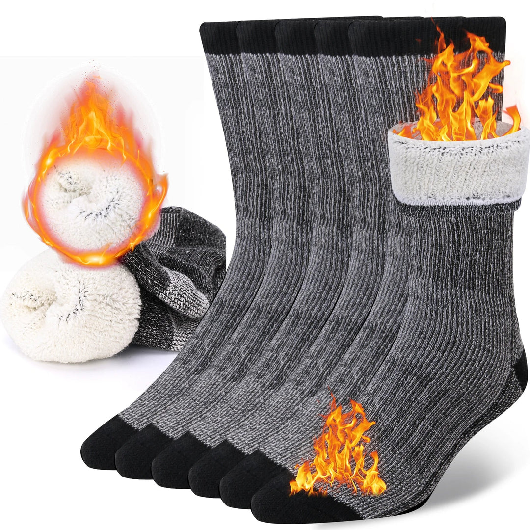 Warmes Wintersocken 3er-Set für Herren & Damen, dick & atmungsaktiv für optimalen Kälteschutz.