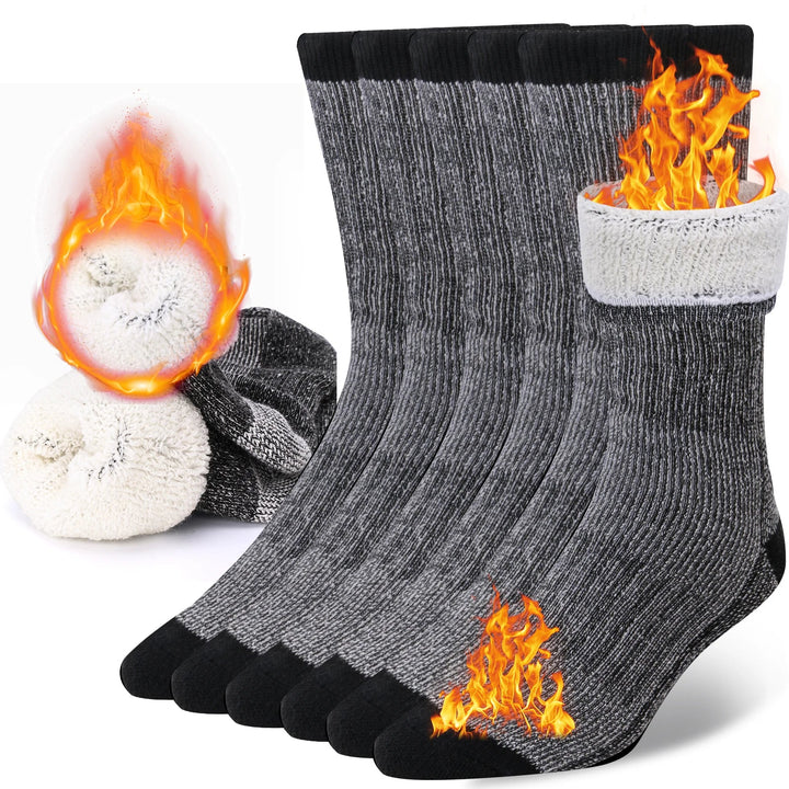 Warmes Wintersocken 3er-Set für Herren & Damen, dick & atmungsaktiv für optimalen Kälteschutz.