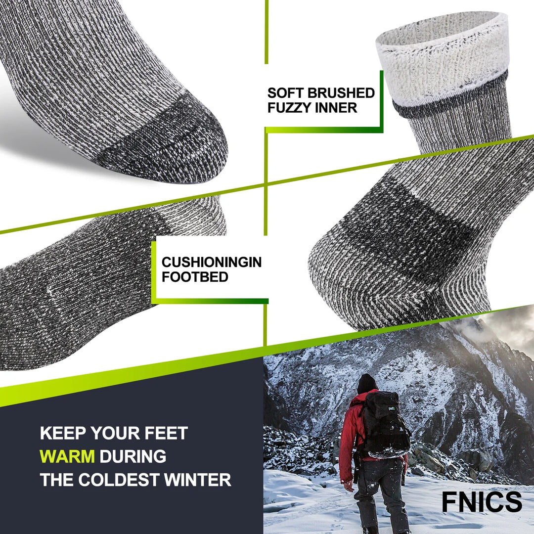 Dicke Wintersocken 3er-Set für Damen & Herren, idealer Kälteschutz, bequeme Thermo-Socken für Winter.