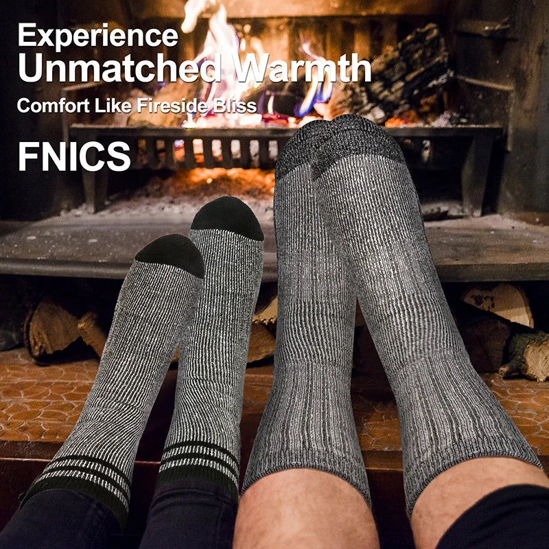 Atmungsaktive Outdoor-Wintersocken im 3er-Set für Herren & Damen, dick & warm für kalte Temperaturen.