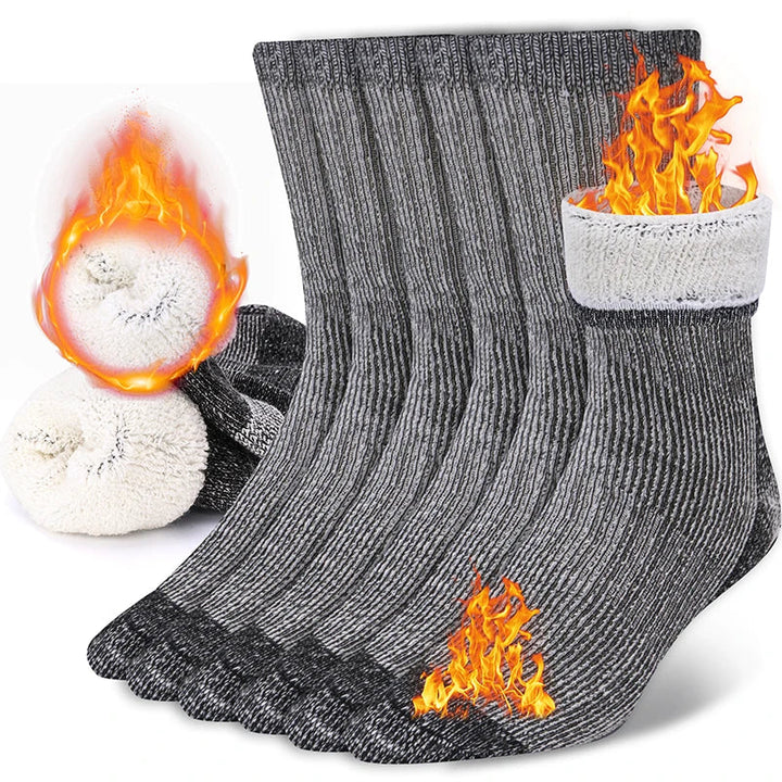 Komfortable Wander-Wintersocken im 3er-Set für Herren & Damen, dick, warm & atmungsaktiv bei Kälte.