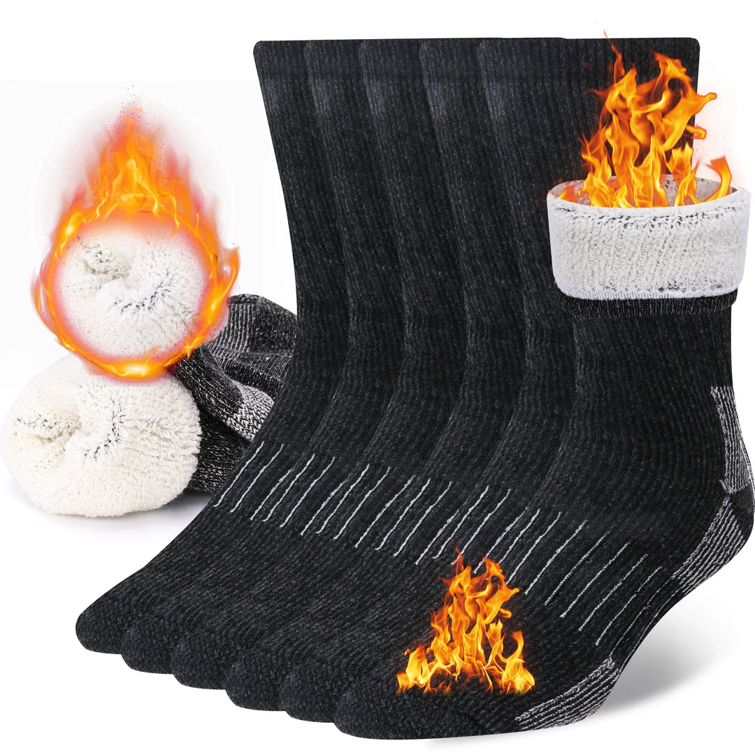 Alltagstaugliche Wintersocken 3er-Set für Herren & Damen, dick & bequem, schützen zuverlässig vor Kälte.
