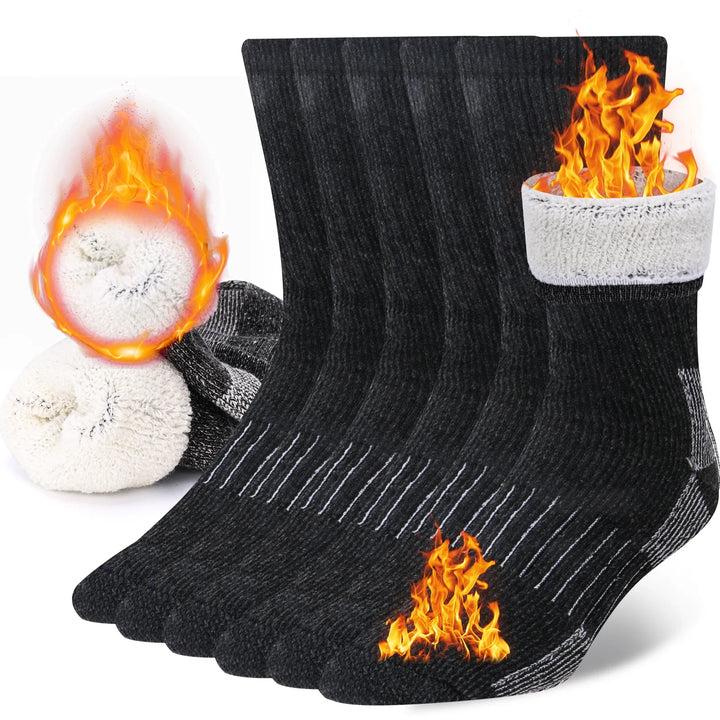 Alltagstaugliche Wintersocken 3er-Set für Herren & Damen, dick & bequem, schützen zuverlässig vor Kälte.