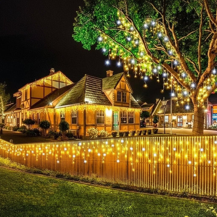 LED-Vorhanglichter für eine gemütliche & festliche Atmosphäre. Ideal als Fenster- oder Wanddekoration.