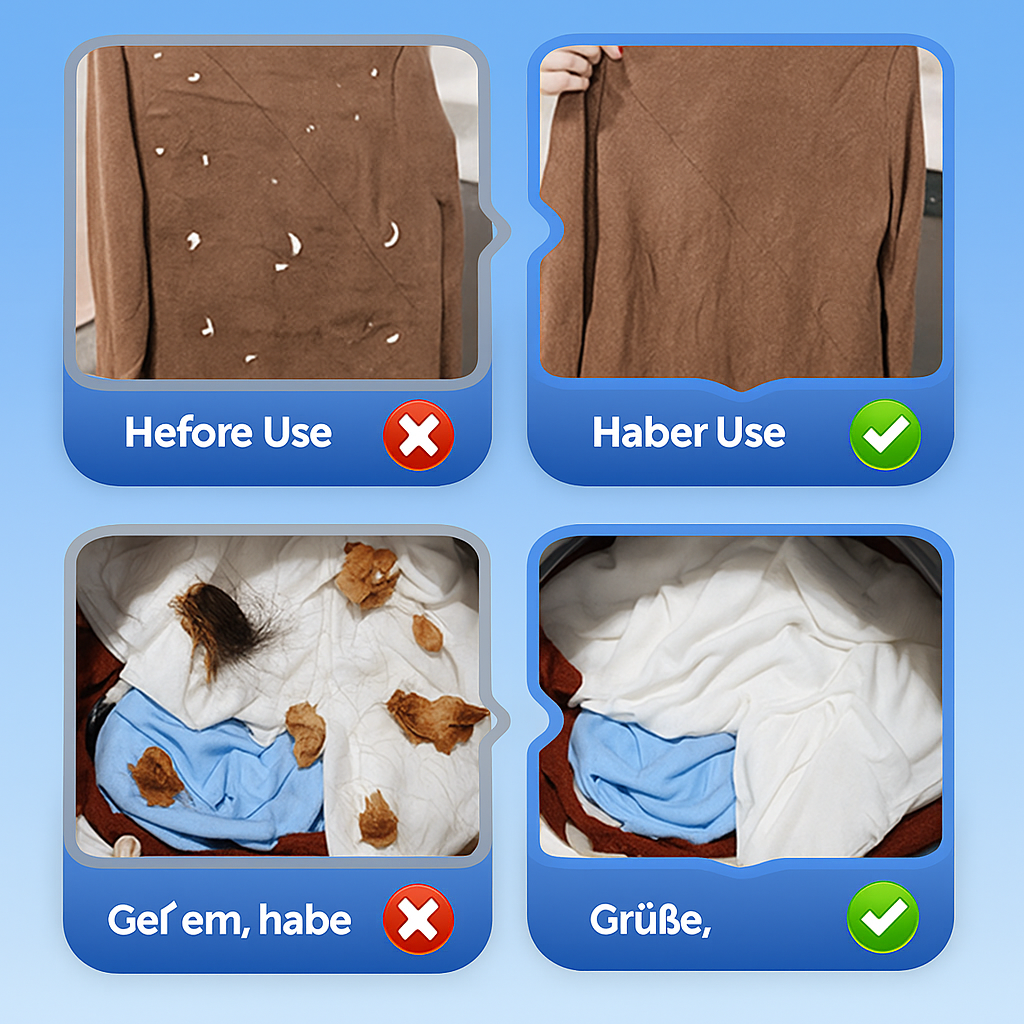 Waschhilfe: Praktischer Fussel- & Haarfänger für die Waschmaschine. Für hygienisch reine Wäsche.
