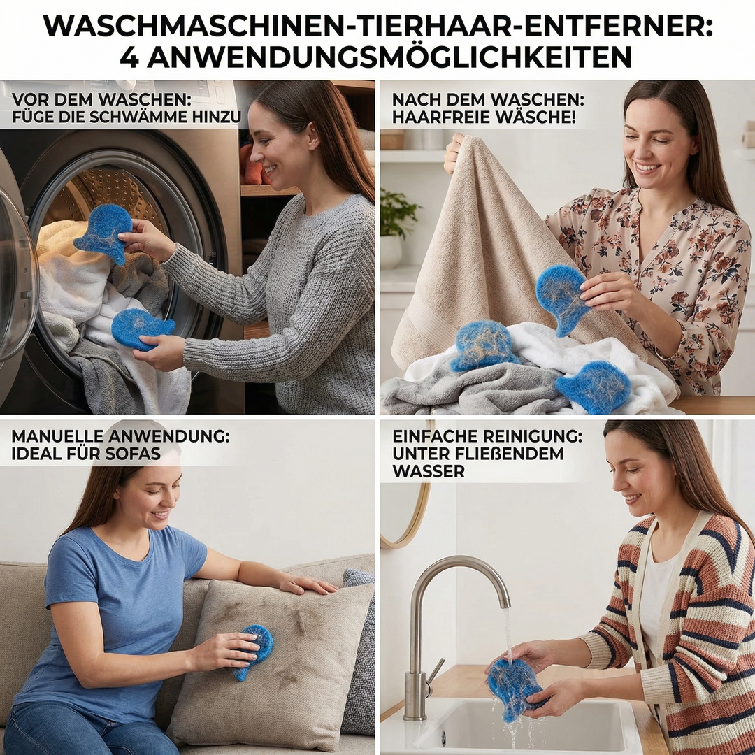 Nahaufnahme des innovativen Tierhaarentferners für Waschmaschine; ideal für Haustierbesitzer.