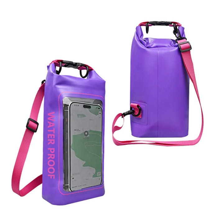 Vielseitige 2L Dry Bag für Wassersport, Trekking & Strand. Schützt Handy & Wertsachen wasserdicht.