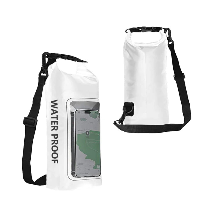 Outdoor Dry Bag 2L, wasserdicht, mit Touchscreen-Fenster. Perfekt als Schutztasche für Smartphone & Wertsachen.
