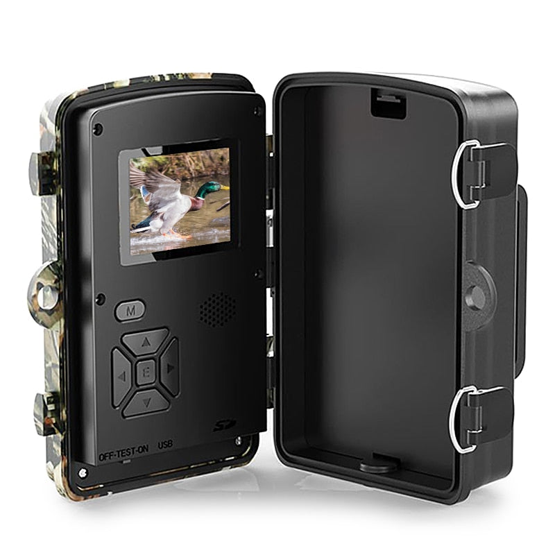Mini-Wildkamera mit gestochen scharfer 4K HD-Aufnahme, Nachtsicht & Weitwinkel für Wildtiere.