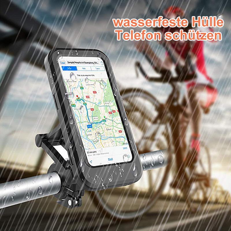 Strapazierfähige, wasserdichte Fahrradhalterung mit Powerbank hält Smartphone sicher bei jeder Fahrt.