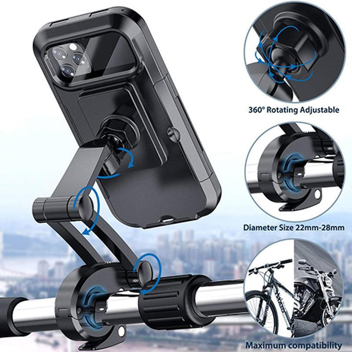 Nie wieder leerer Akku: Fahrrad Handyhalterung mit Powerbank & kabellosem Laden für lange Touren.