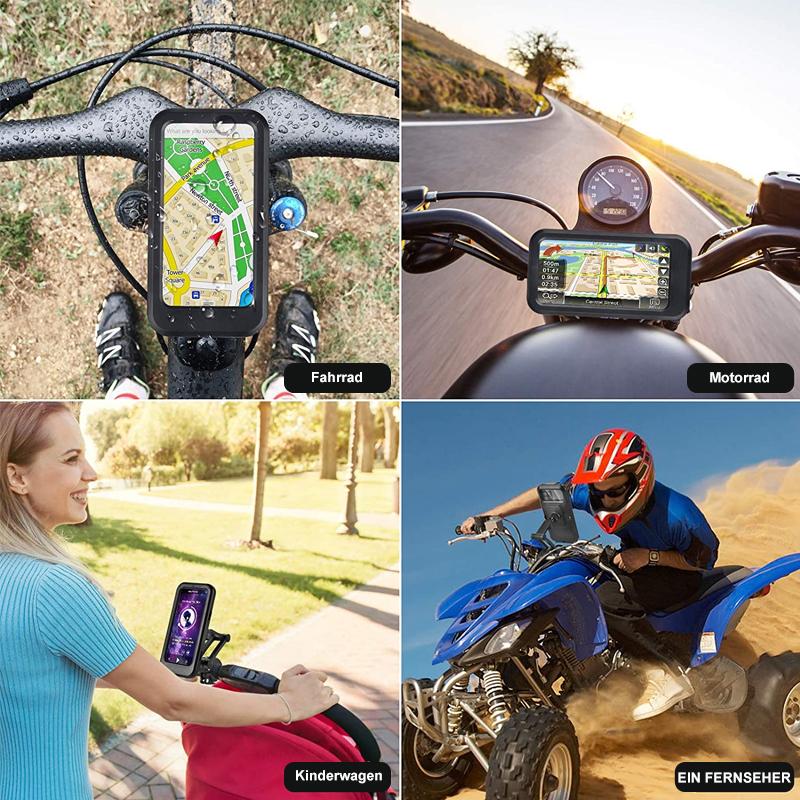 Allwetter-Fahrrad-Handyhalterung, wasserdicht, mit Powerbank & Wireless Charging für Abenteuer.