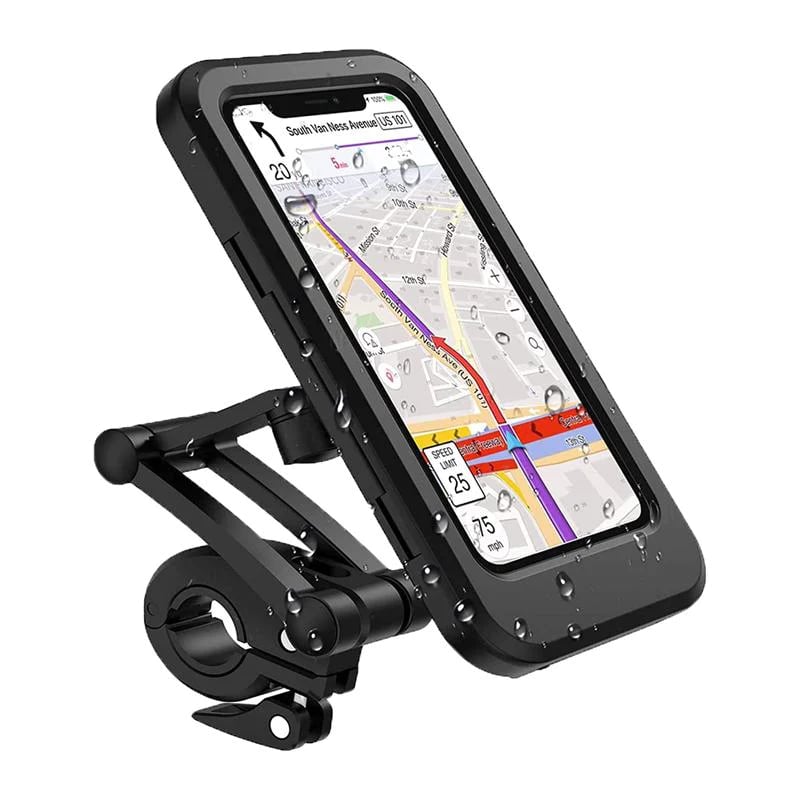 Motorrad Lenkerhalterung wasserdicht, mit Powerbank & Ladefunktion für Handys.