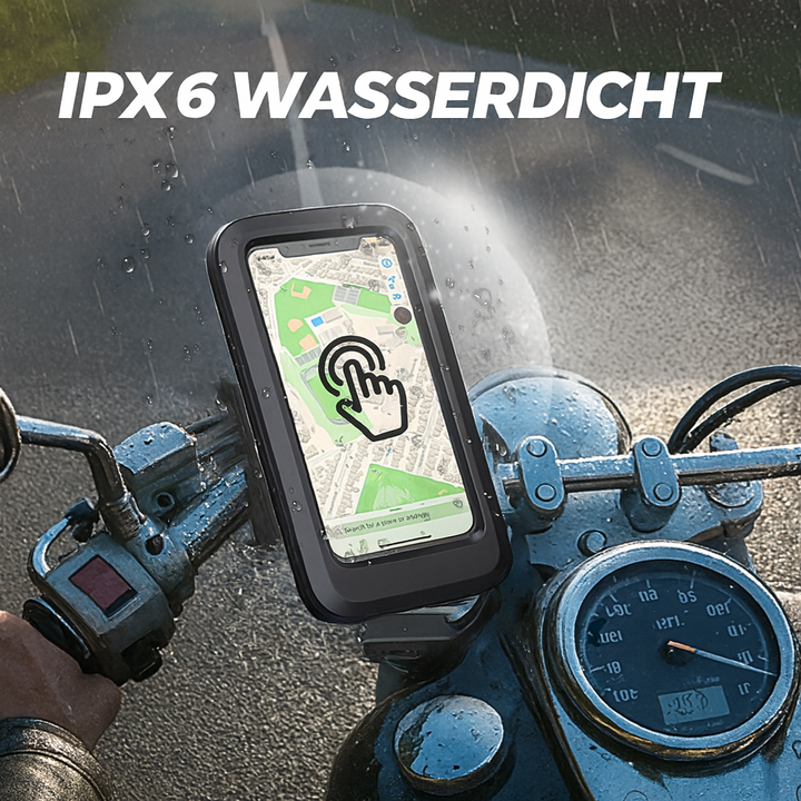 Flexible 360-Grad-drehbare Handyhalterung für Fahrrad & Motorrad, optimale Sicht auf Ihr Navigations-Smartphone.