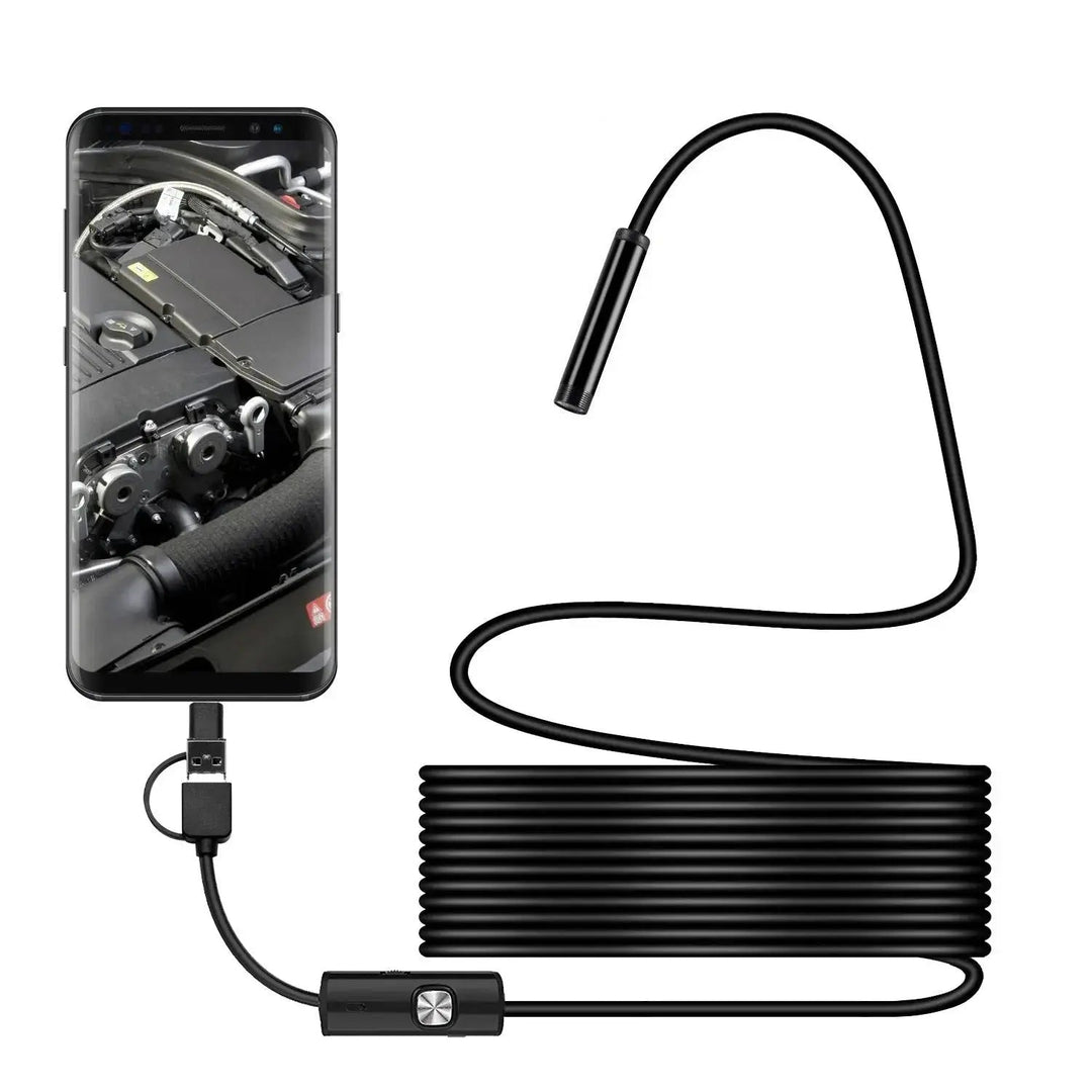Robuste wasserdichte HD Endoskopkamera für Handwerker: flexibles Kabel, LED-Licht & gestochen scharfe Bilder.