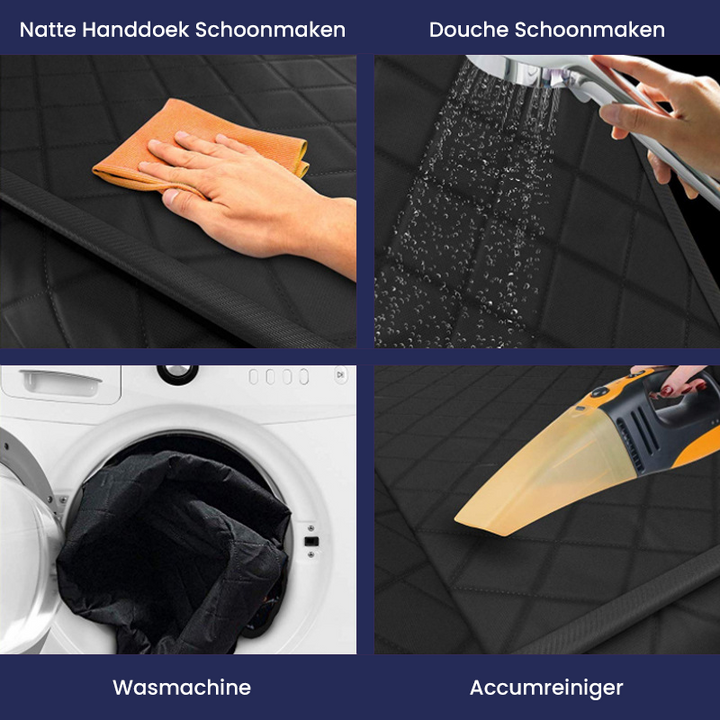Hochwertiger Autoschutz für Hunde. Wasserdichte Kofferraumschutzdecke aus robustem Polyester für saubere Reisen.