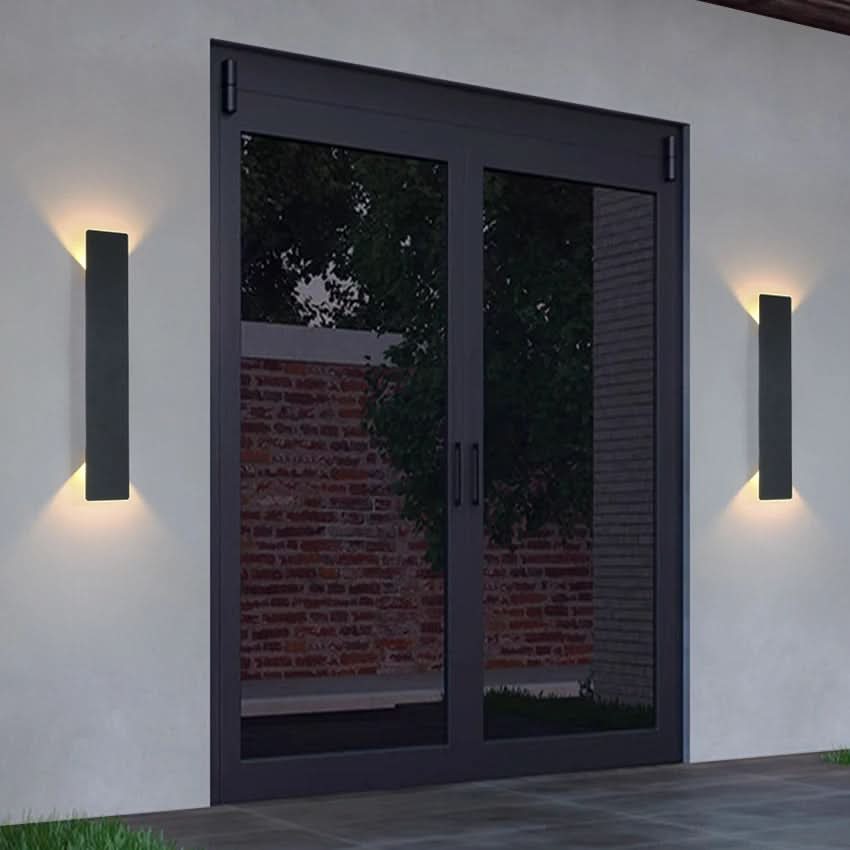 Energieeffiziente IP65 LED-Außenwandleuchte, wasserdicht, modern, Garten- & Terrassenbeleuchtung.