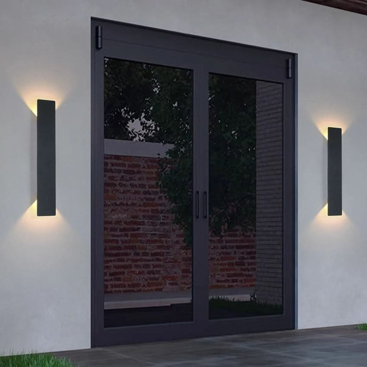 Energieeffiziente IP65 LED-Außenwandleuchte, wasserdicht, modern, Garten- & Terrassenbeleuchtung.