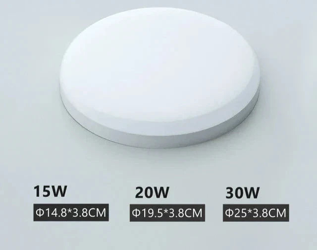 Langlebige LED-Deckenleuchte für Feuchträume, IP65, moderne Optik für Bad und Küche.