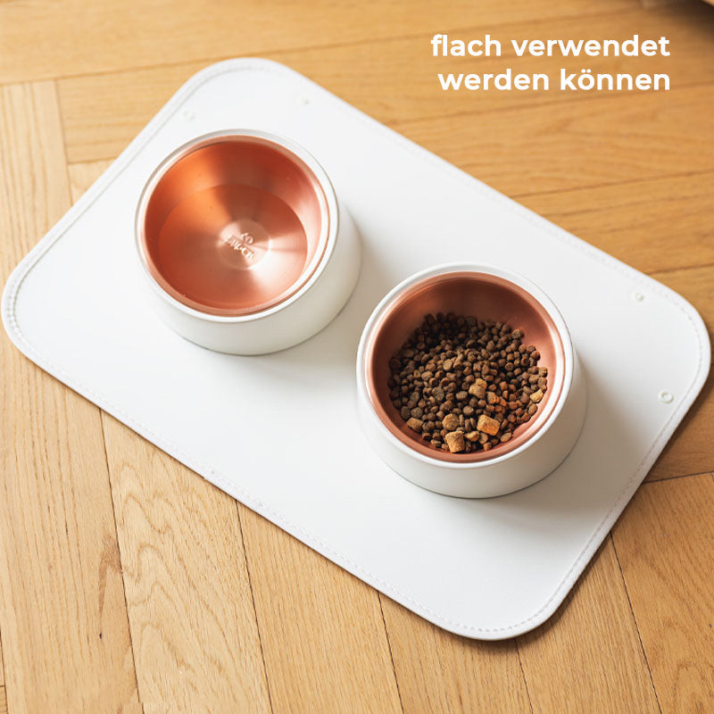 Robuste wasserdichte Napfunterlage für Katzen & Hunde, schützt den Boden am Futterplatz effektiv.