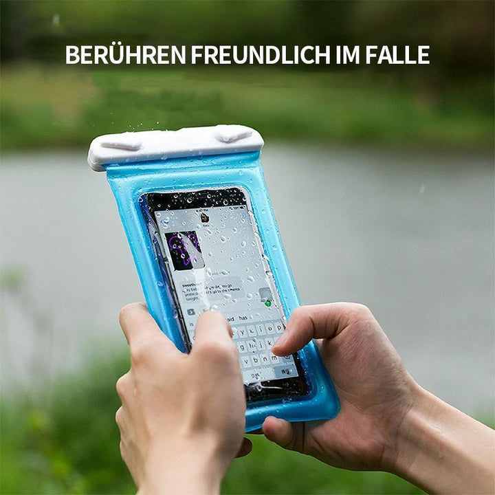 Die schwimmende wasserdichte Handytasche schützt Ihr Smartphone vor Wasser und Verlust am Meer oder See.