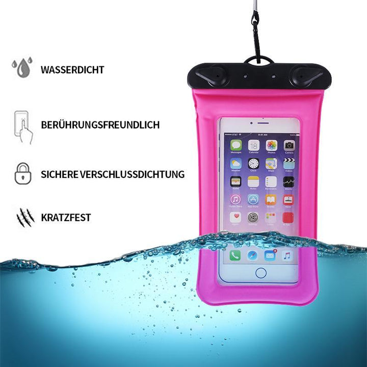 Perfekte wasserdichte Handyhülle mit Schwimmfunktion für Reisen, Pool, Strand und alle Smartphones.