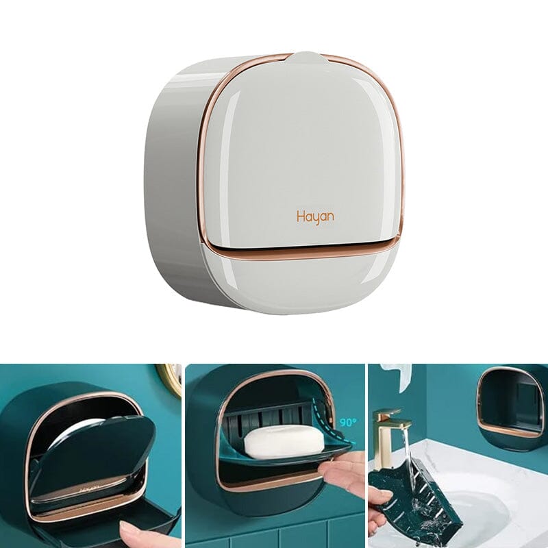 Wasserdichte Seifenschale mit Abfluss hält Seife trocken; ideal für Badezimmer & Dusche.