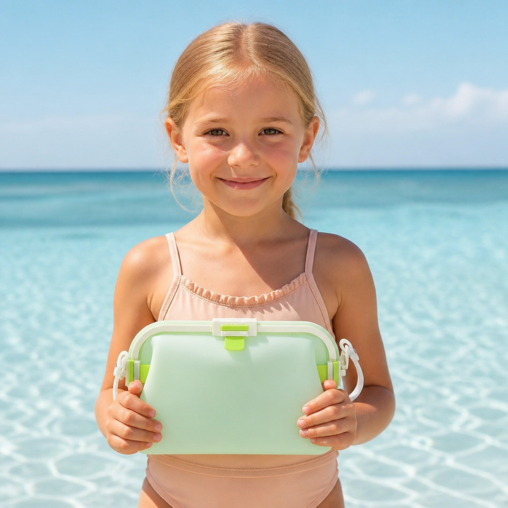 Robuste farbige Silikontasche, wasserdicht und vielseitig, perfekte Umhängetasche für Strand, Outdoor & Reise.